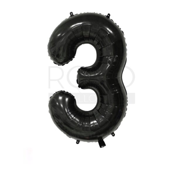 ספרה 3 שחור 34"